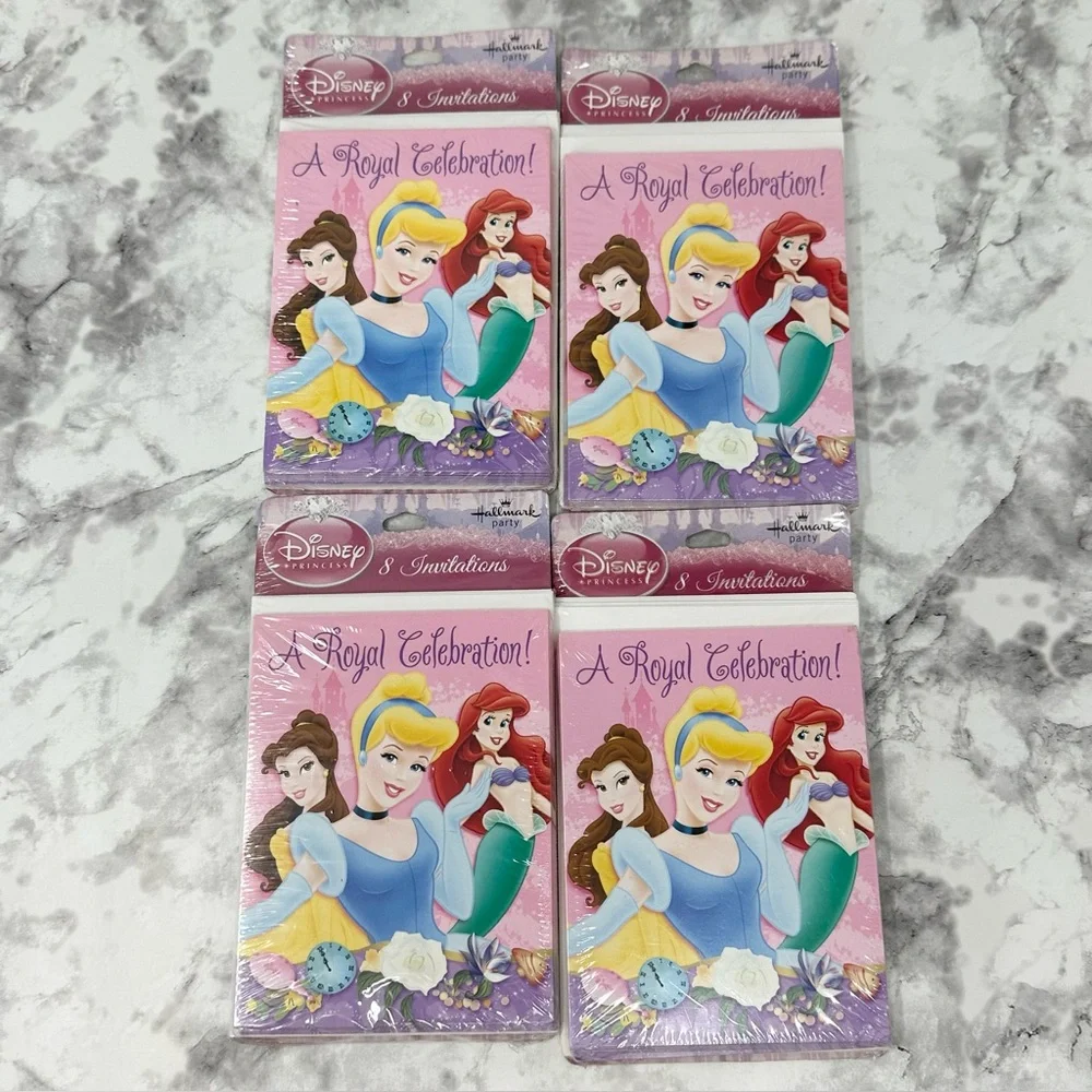 4 PACKS Hallmark Party Disney Princess 